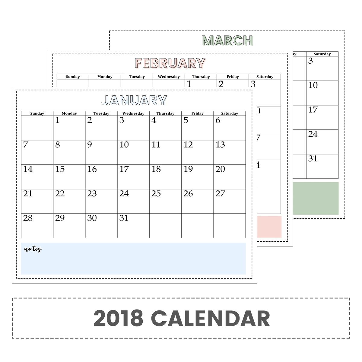 2018 Calendar