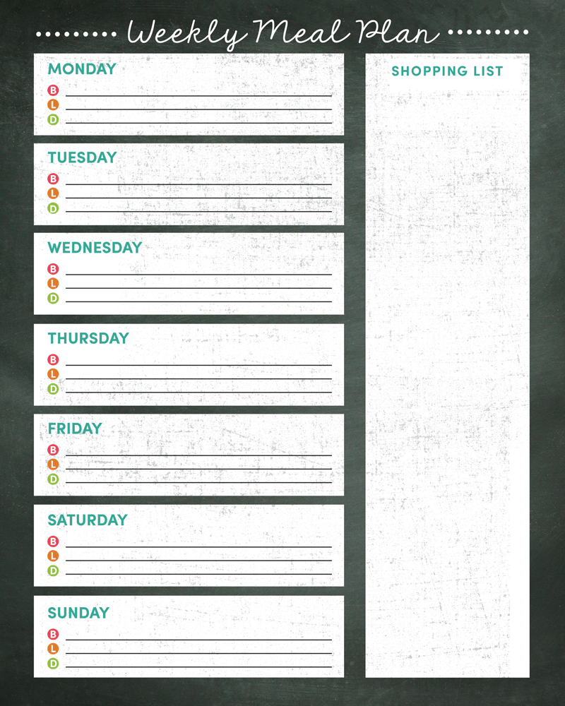 FREE Weekly Meal Plan + Grocery List Printable - a great way to stay organized this year!!