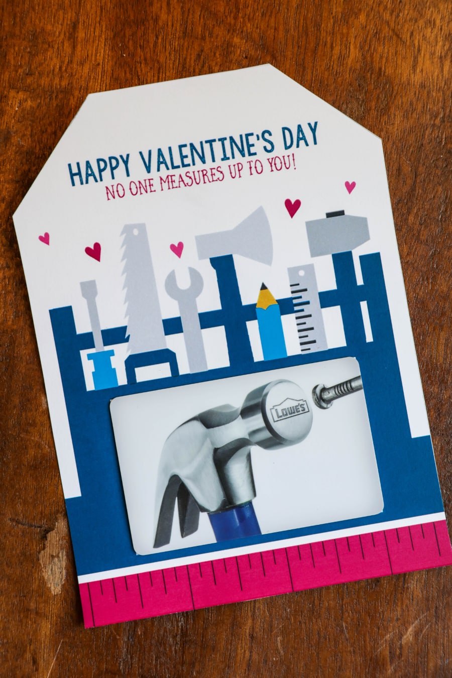 FREE Valentine's Day Gift Card Holder - No one measures up to you!! Perfect for your loved one and so cute!