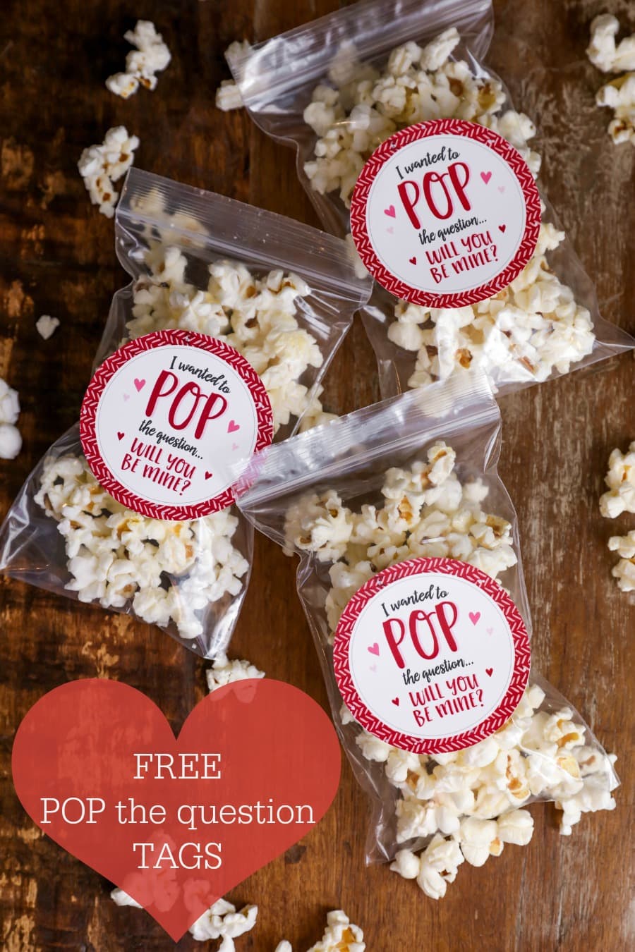 FREE Valentine's Day POP the question tags - perfect to attach to popcorn, Pop Rocks or Pop Tarts!