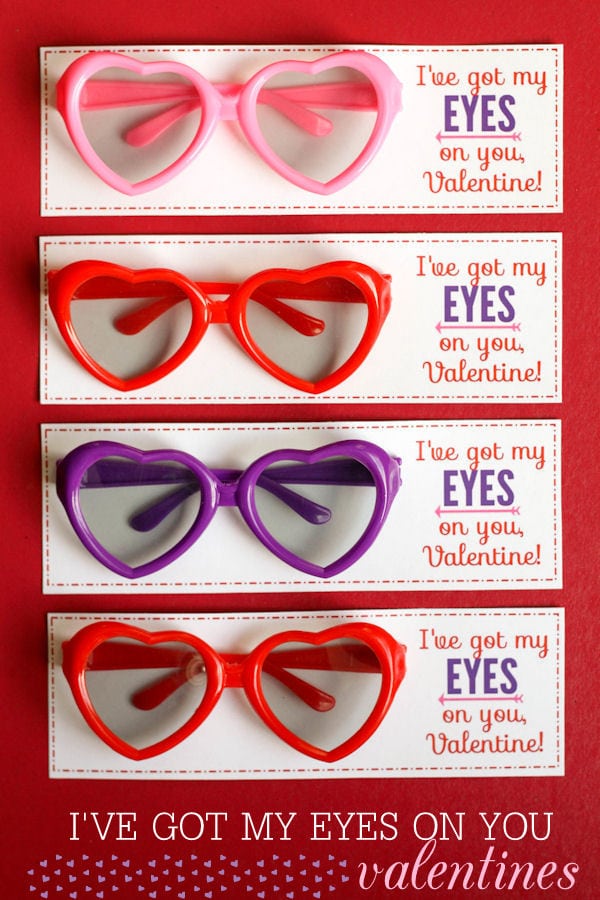 I've got my EYES on you, Valentine!! Free prints on { lilluna.com } A cute and fun treat!!