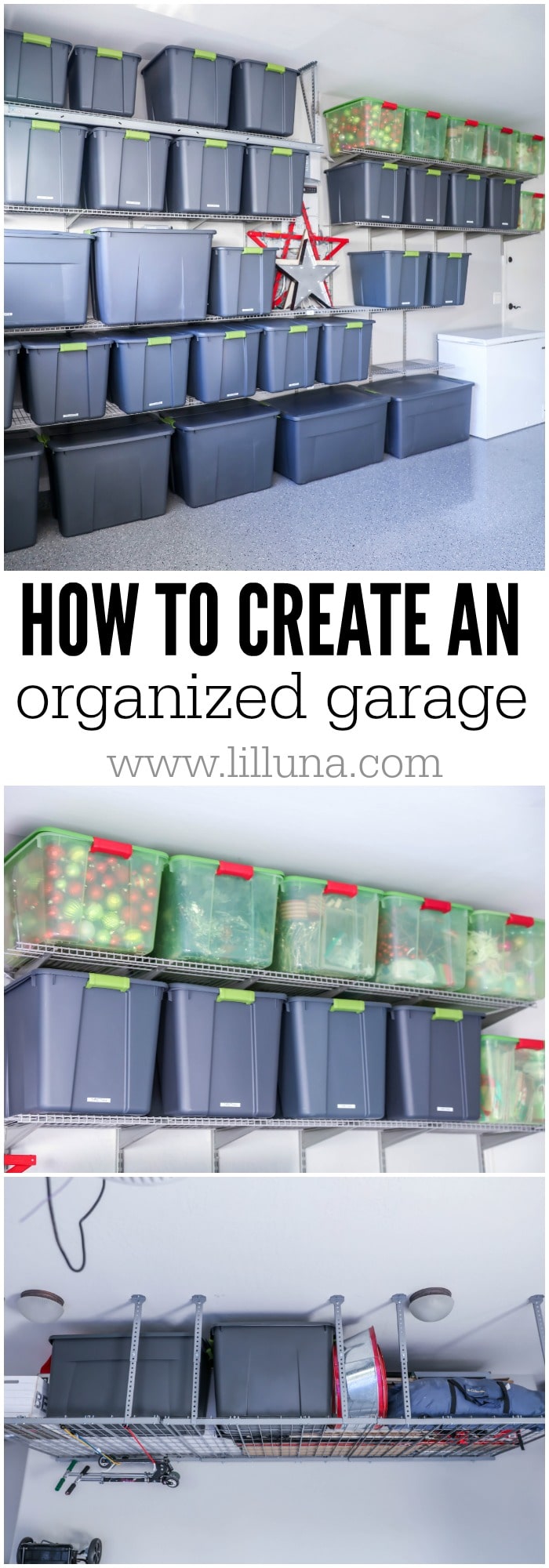 Tips and Tricks for creating an organized garage! It's so nice having order and knowing where everything is in the most neglected area of the house.