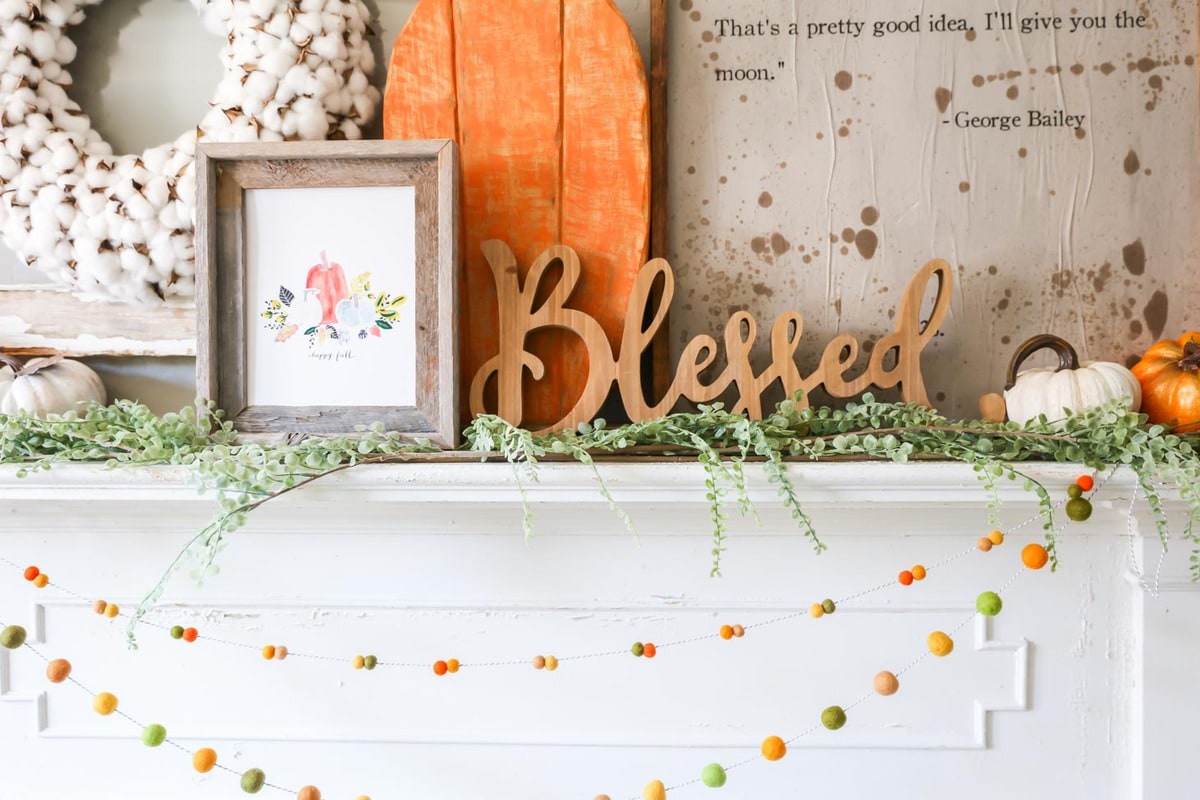 Fall Mantel Decor