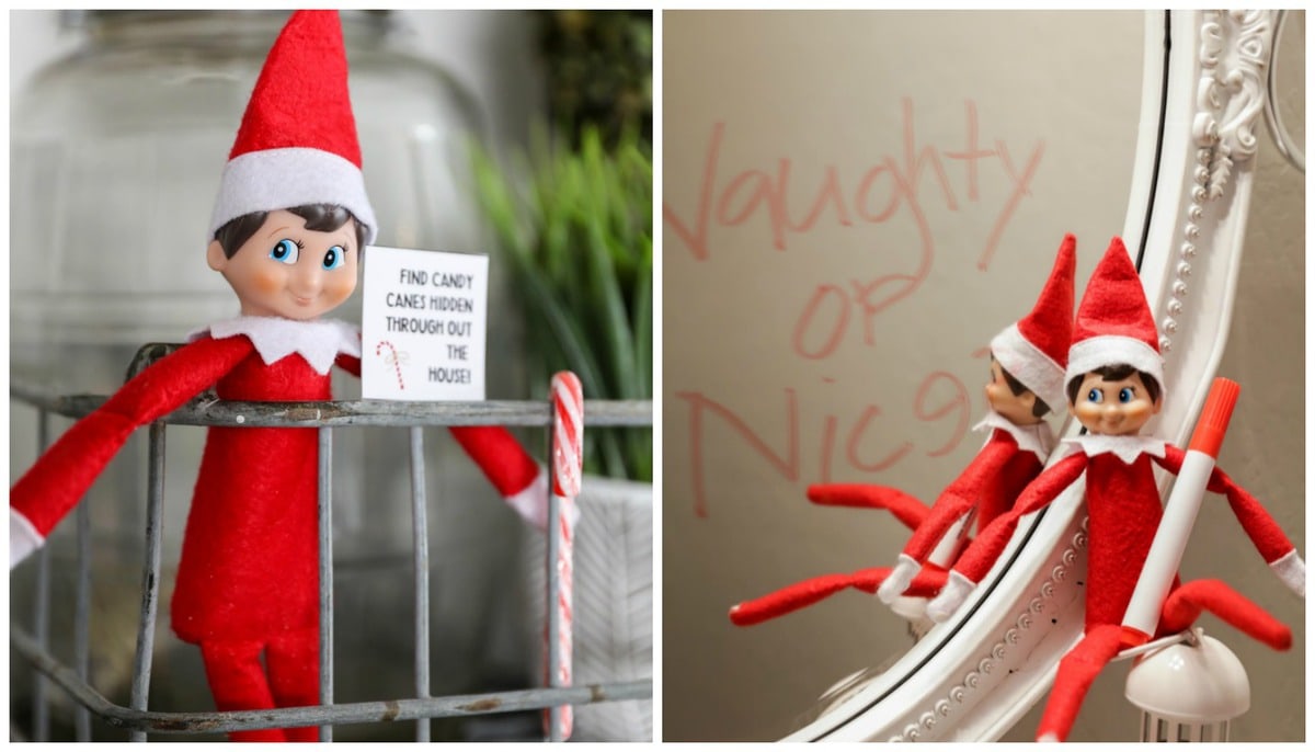 Funny Elf on the Shelf